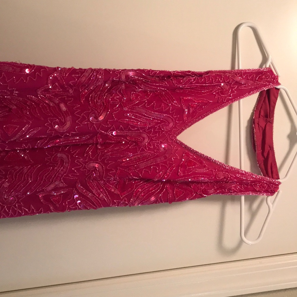 Pink textured dress